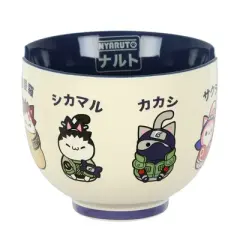 Naruto Anime Nyaruto Kawaii Ramen Noodle Bundle Bowl Spoon Chopsticks & Chopstick Holder Set Multicolored