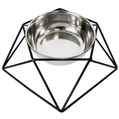 American Pet Supplies Eco-friendly Elevated Geometric Single Dog Bowl Feeder
