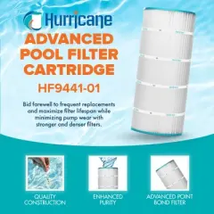 Hurricane Filters HF9441-01 Advanced Pool Filter Cartridge for Pleatco PA150S, Unicel C-9441, Filbur FC-1266, Hayward CS150E, Hayward CX150XRE