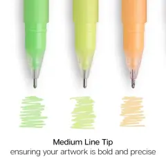 KINGART Gel Pens 12 Pastel Colors