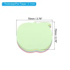 Unique Bargains Colorful Fruit Shape Self-Stick Memo Pads 100 Sheets/Pad