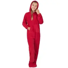 Footed Pajamas - Heatwave Kids Hoodie Chenille Onesie