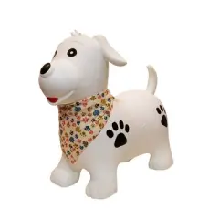 BounceZiez Inflatable Bouncy Ride-On Hopper with Pump - Dog