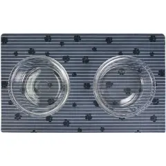 Drymate Multi-Use Paw Stripe Pet Mat Set - Gray (2ct)