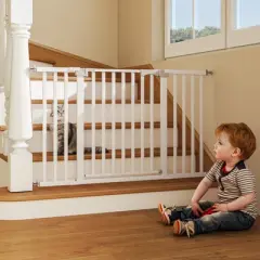 SUGIFT Pet Gate Baby Gate 31 Inch Tall Auto Close Dog Gate Safety Gate Pressure Mounted Walk Through Pet Safety Gate for Stairs Doorways