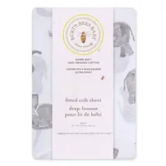 Burt's Bees Baby&reg; Organic Jersey Fitted Crib Sheet - Wandering Elephants