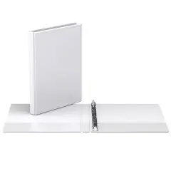 0.625" Premium Round Ring Binder 6pk Customizable View White - Easyview