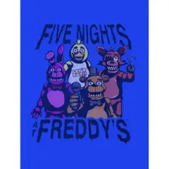 Five Nights at Freddy's Animatronics Group Boy's Royal Blue T-shirt