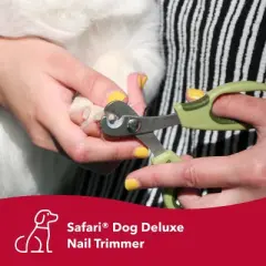 Safari by Coastal Pet Dog Grooming Bundle - Dog Double Row Flea Comb, Deluxe Dog Nail Trimmer & Soft Slicker Dog Brush