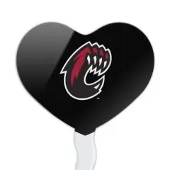 Central Washington University Secondary Logo Heart Love Cupcake Picks Toppers Decoration Set of 6