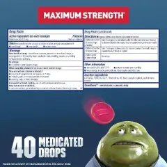 Mucinex InstaSoothe Sore Throat + Pain Relief Drops Elderberry & Wild Cherry, 20 Ct