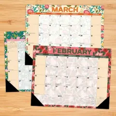 Willow Creek Press 22"x17" 2026 Spring Floral Large Monthly Deskpad