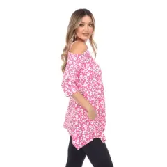 Leopard Cold Shoulder Tunic - White Mark