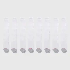 Hanes Red Label Men's FreshIQ Over-the-Calf Tube Socks 8pk - White 6-12