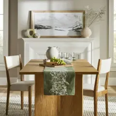 14"x72" Floral Table Runner - Threshold&trade; designed with Studio McGee: Modern Cotton Botanical Table Linens, Spring Decor