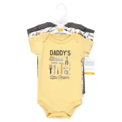 Hudson Baby Infant Boy Cotton Bodysuits, Construction Work