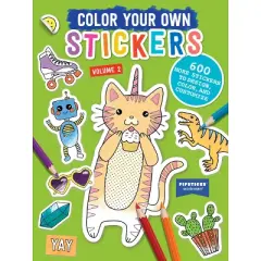 Color Your Own Stickers, Volume 2 - (Pipsticks+workman) (Paperback)
