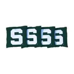 NCAA Michigan State Spartans Corn-Filled Cornhole Bags Hunter Green - 4pk