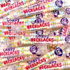 Funtasty Candy Necklaces - Party Favors - Fruit Flavors, Individually Wrapped, Stretchable, 21-Ounce Bag (28 Count)