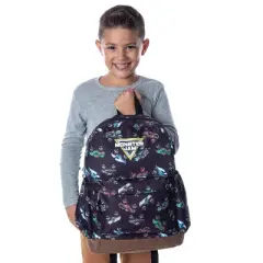 Monster Jam Trucks Dragon Zombie Grave Digger Megalodon All Over Print Backpack Black