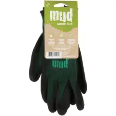 Mud Gloves  Bamboo Flex Large/XL Emerald Green Garden Glove SM7197G/LXL