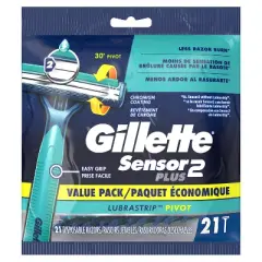 Gillette Sensor2 Plus Pivoting Head Disposable Razors - 21ct
