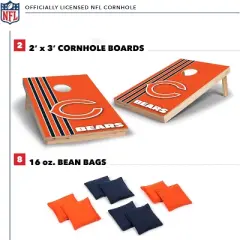 NFL Chicago Bears 2'x3' Wood Cornhole Set
