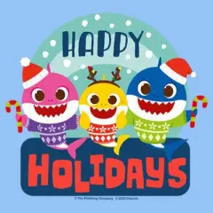 Toddler's Baby Shark Happy Holidays Family T-Shirt