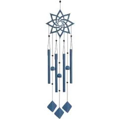 Dawhud Direct 36"H Spiral Mandala Garden Decor Wind Chime