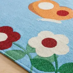 Multicolor Floral Table Runner for Classroom Shelves and Tables - 64'' x 13'' Decorative Nature Themed Runner