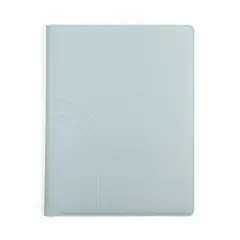 Altitude Padfolio 10"x12.5" Vegan Leather Seafoam Blue Debossed Arch