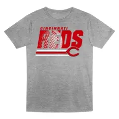 MLB Cincinnati Reds Boys' Gray Poly T-Shirt
