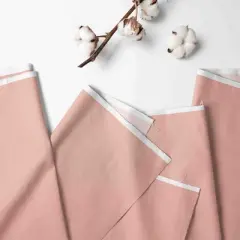  Bacati - 3 Layer Ruffled Crib/Toddler Bed Skirt - White/Coral/Gray