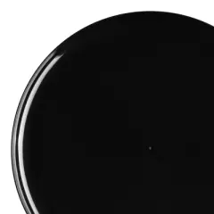 Smarty Had A Party 8.5" Black Flat Round Plastic Salad Plates - 120 pcs