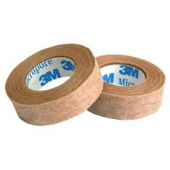 3M Micropore Tan Surgical Tape 0.5" Wide -2 Rolls