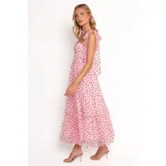 Petal and Pup Floret Midi Dress - Red Hearts XL