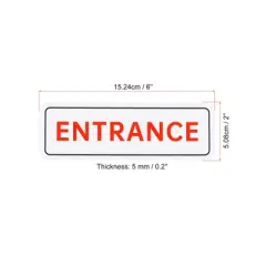 Unique Bargains Acrylic Self-Adhesive Decor Office Business ENTRANCE Sign