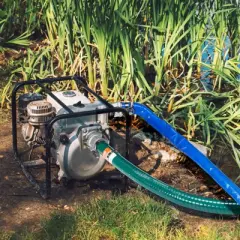 VEVOR Suction Hose Kit for Water Pump, with 2 in x 50 ft Blue Backwash Hose, 20 ft Green Suction Hose, and Steel Round Hole Strainer, Green