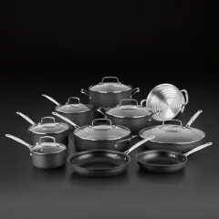 Cuisinart Chef's Classic 17pc Non-Stick Hard Anodized Cookware Set - 66-17N: Kitchen, Gas Compatible, Lifetime Warranty