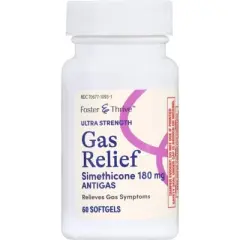 Foster & Thrive Ultra Strength Gas Relief Simethicone Soft Gels, 60 Count