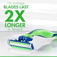 Gillette Sensor Sensitive Men 3 Blades Disposable Razor - Trial Size