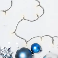 Northlight Mini Christmas Commercial Light Set - Clear - 60'  - Gray Wire - 100ct