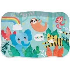 Jewelkeeper Jungle Design Tea Set Pretend Play Food and Case - 42 Pieces