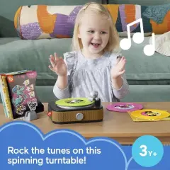 Fisher-Price Rockin&rsquo; Record Player Musical Toy with Turntable for Toddlers