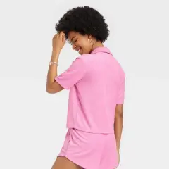 Women's Barbie Terry Cloth Short Sleeve Graphic T-Shirt - Pink