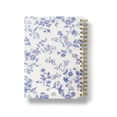 PAPIER 150pg Reading Journal 9.84" Spiral Floral and Text Block Hard Cover