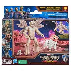 Marvel Guardians of the Galaxy Vol. 3 Groot/Marvel's Cosmo/Baby Rocket Action Figure Set - 3pk