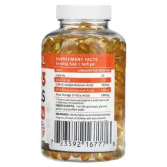 StrellaLab Pure Fish Oil, Omega-3 Softgels, For Dogs, 180 Softgels