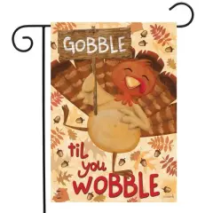 Briarwood Lane Garden Flag 12x18 For Outdoor Gobble Turkey Thanksgiving For Thanksgiving Garden Flag Flags For Outside