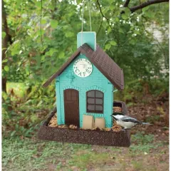 North States Early Bird Caf&eacute; Hopper Bird Feeders 11.25" - Teal Blue